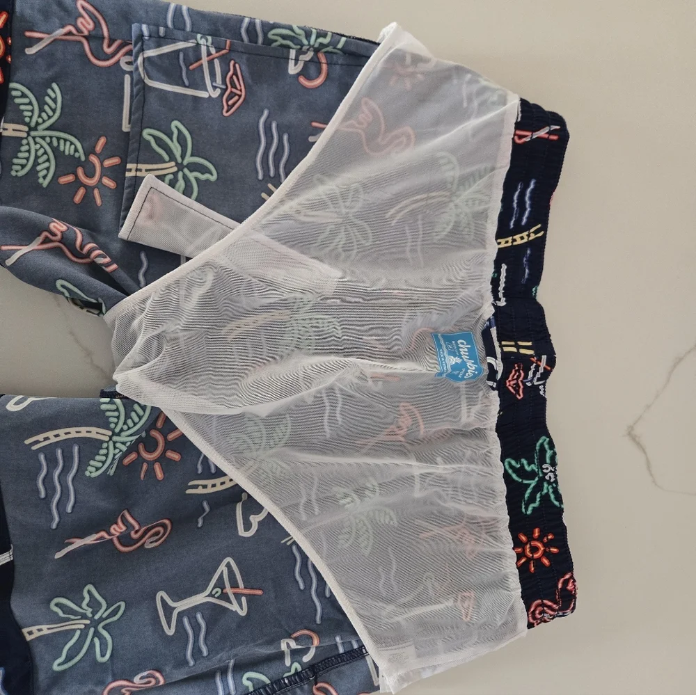 NWT Chubbies The Neon Lights Swim Shorts